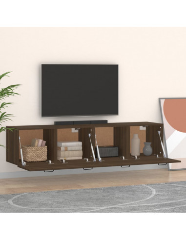 Mobili Parete 2 pz Rovere Marrone 60x36,5x35 cm in Multistrato