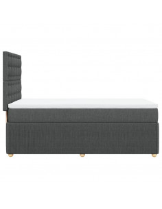 Giroletto a Molle con Materasso Grigio Scuro 80x200 cm Tessuto 2