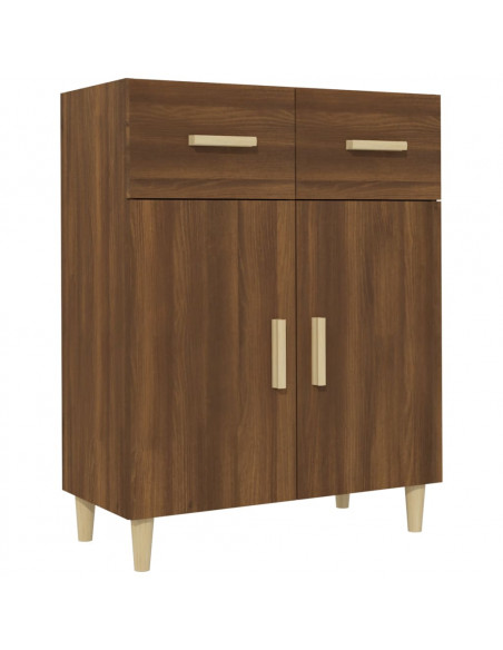 Credenza Rovere Marrone 69,5x34x89 cm in Legno Multistrato
