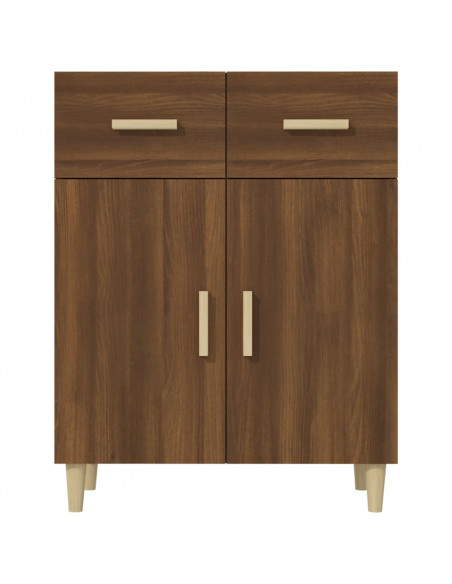 Credenza Rovere Marrone 69,5x34x89 cm in Legno Multistrato