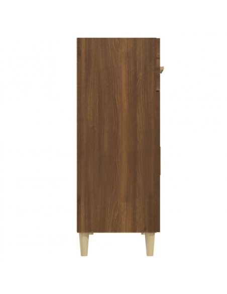 Credenza Rovere Marrone 69,5x34x89 cm in Legno Multistrato
