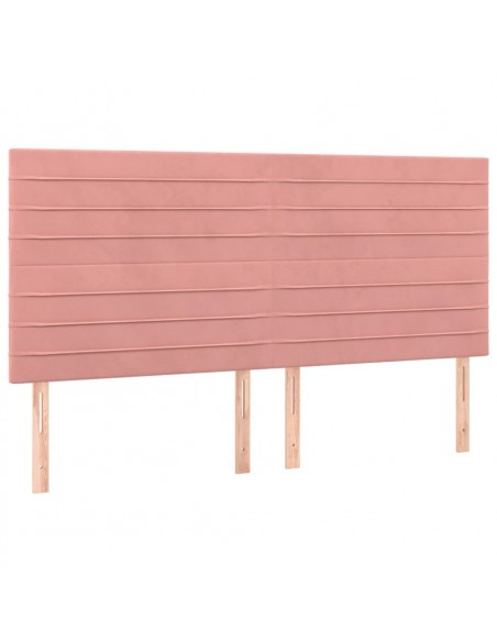 Giroletto con Testiera Rosa 180x200 cm in Velluto