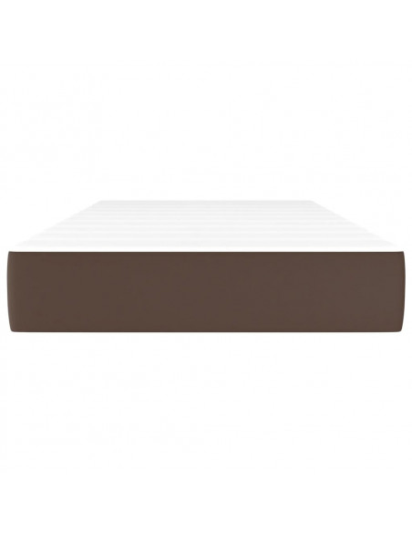 Materasso a Molle Marrone 100x200x20 cm in Similpelle