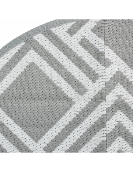 Tappeto da Esterno Grigio Ø120 cm in PP