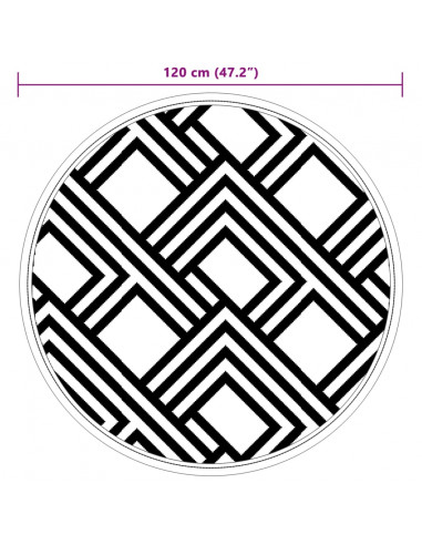 Tappeto da Esterno Grigio Ø120 cm in PP