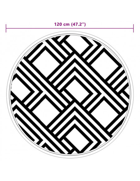Tappeto da Esterno Grigio Ø120 cm in PP