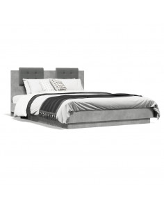 Giroletto Testiera Grigio Cemento 140x200 cm Legno Multistrato 2