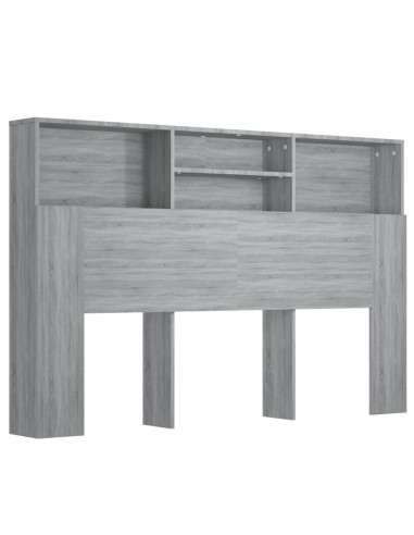 Testiera con Scomparti Grigio Sonoma 160x19x103,5 cm