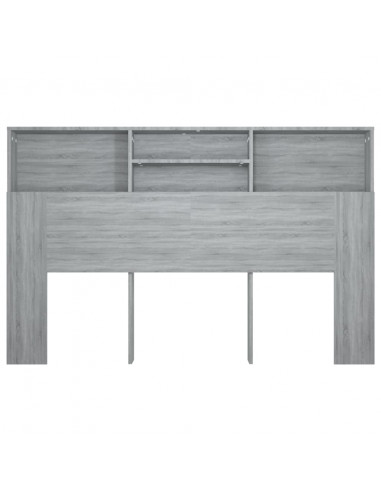 Testiera con Scomparti Grigio Sonoma 160x19x103,5 cm