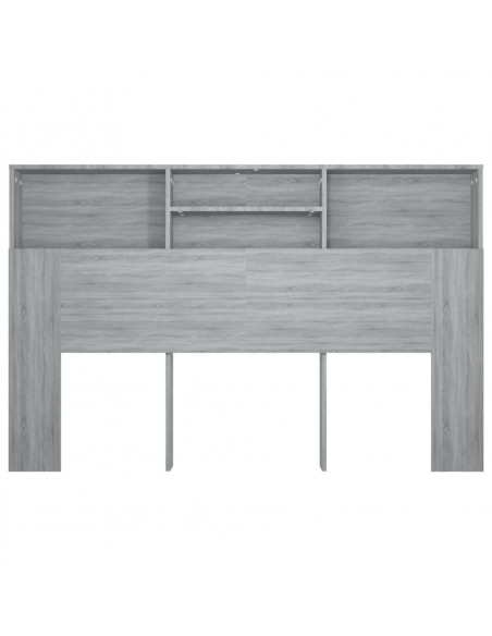 Testiera con Scomparti Grigio Sonoma 160x19x103,5 cm