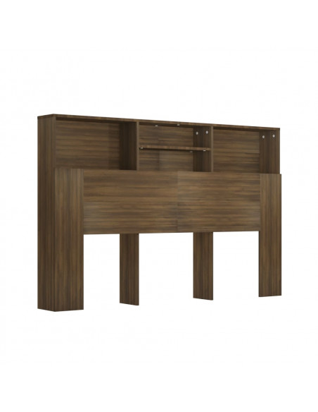 Testiera con Scomparti Rovere Marrone 160x19x103,5 cm