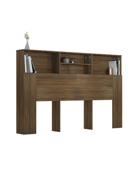 Testiera con Scomparti Rovere Marrone 160x19x103,5 cm