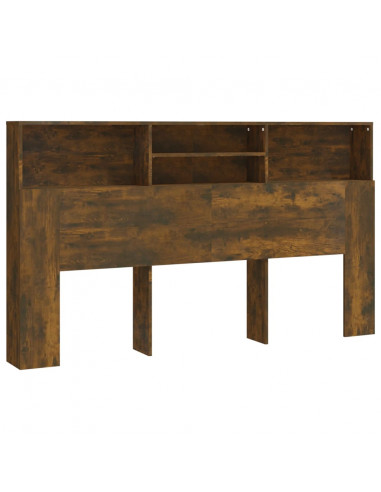 Testiera con Scomparti Rovere Fumo 180x19x103,5 cm