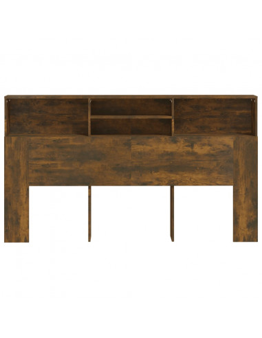 Testiera con Scomparti Rovere Fumo 180x19x103,5 cm