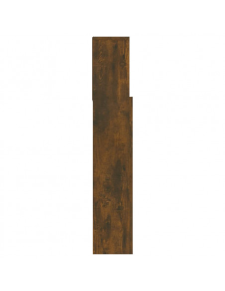 Testiera con Scomparti Rovere Fumo 180x19x103,5 cm