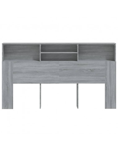 Testiera con Scomparti Grigio Sonoma 180x19x103,5 cm