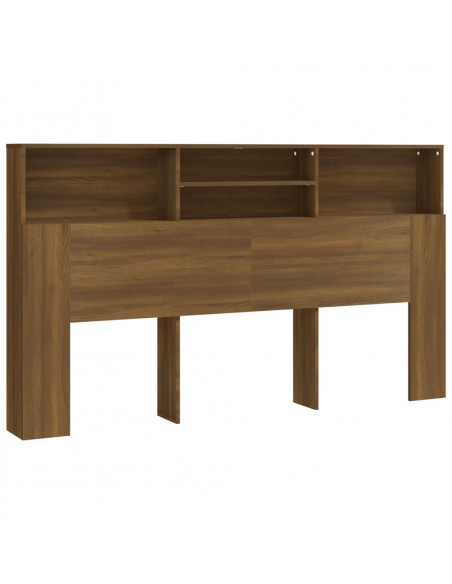 Testiera con Scomparti Rovere Marrone 180x19x103,5 cm