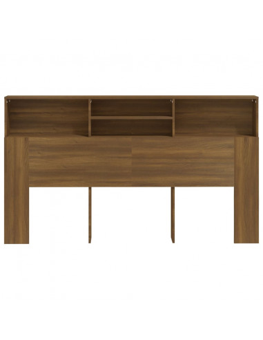 Testiera con Scomparti Rovere Marrone 180x19x103,5 cm