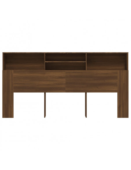 Testiera con Contenitore Rovere Marrone 200x19x103,5 cm