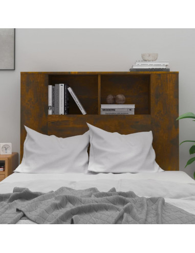 Testiera con Scomparti Rovere Fumo 100x18,5x104,5 cm