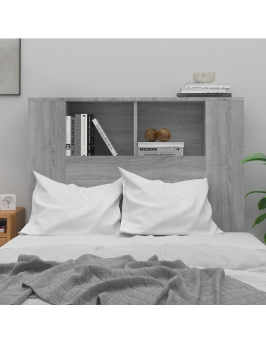 Testiera con Scomparti Grigio Sonoma 100x18,5x104,5 cm