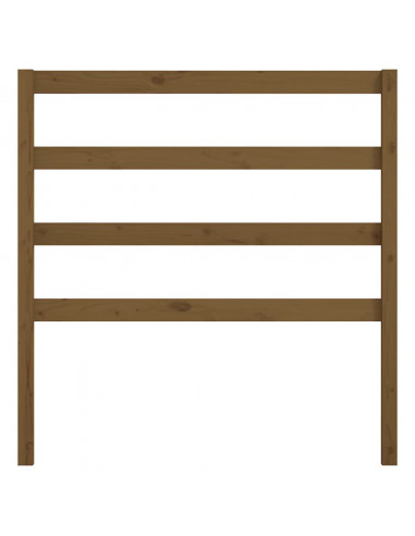 Testiera per Letto Miele 81x4x100 cm in Legno Massello di Pino