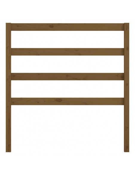 Testiera per Letto Miele 81x4x100 cm in Legno Massello di Pino