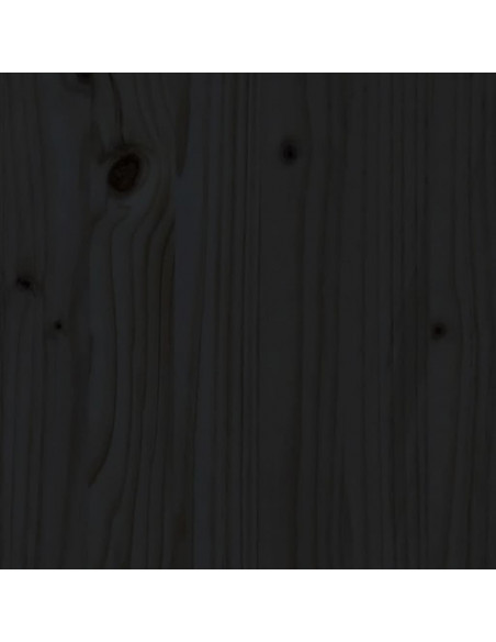 Testiera per Letto Nera 81x4x100 cm in Legno Massello di Pino