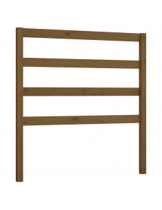 Testiera per Letto Miele 96x4x100 cm in Legno Massello di Pino 2