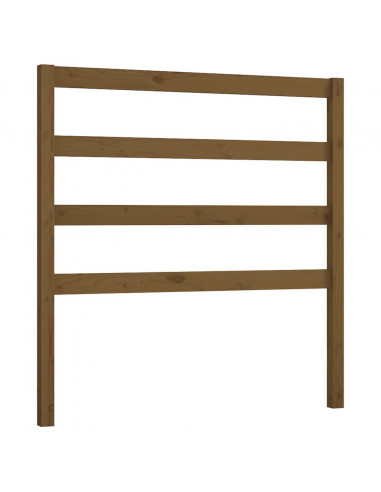 Testiera per Letto Miele 96x4x100 cm in Legno Massello di Pino