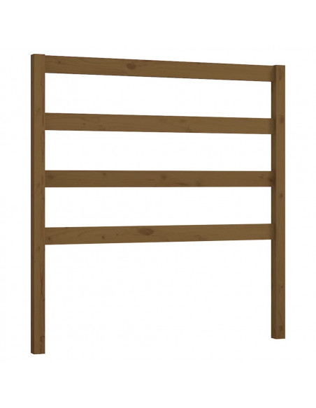 Testiera per Letto Miele 96x4x100 cm in Legno Massello di Pino