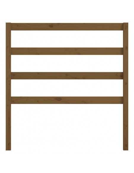 Testiera per Letto Miele 96x4x100 cm in Legno Massello di Pino