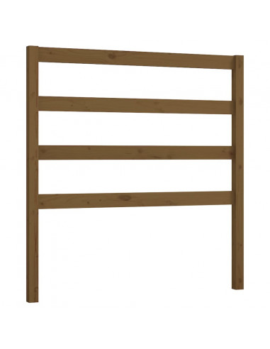 Testiera per Letto Miele 106x4x100 cm in Legno Massello di Pino