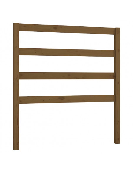 Testiera per Letto Miele 106x4x100 cm in Legno Massello di Pino
