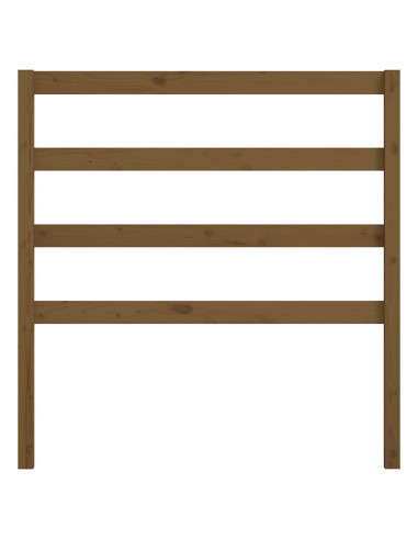 Testiera per Letto Miele 106x4x100 cm in Legno Massello di Pino