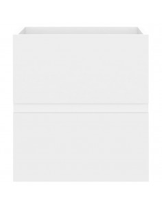 Mobile con Lavabo Integrato Bianco in Legno Multistrato 2