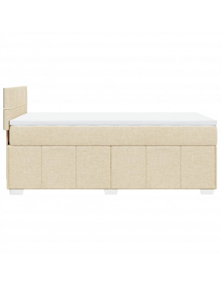 Giroletto a Molle con Materasso Crema 80x200 cm inTessuto
