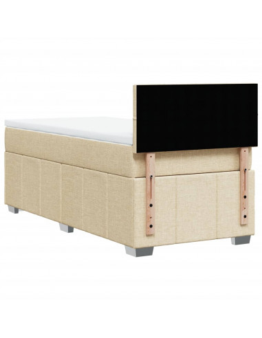 Giroletto a Molle con Materasso Crema 80x200 cm inTessuto