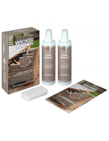 Kit di Pulizia per Mobili Giardino Rattan e Textilene 2x250ml