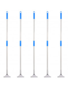 Manici per Tergipavimento 5pz 119,5cm in Acciaio e Plastica 2