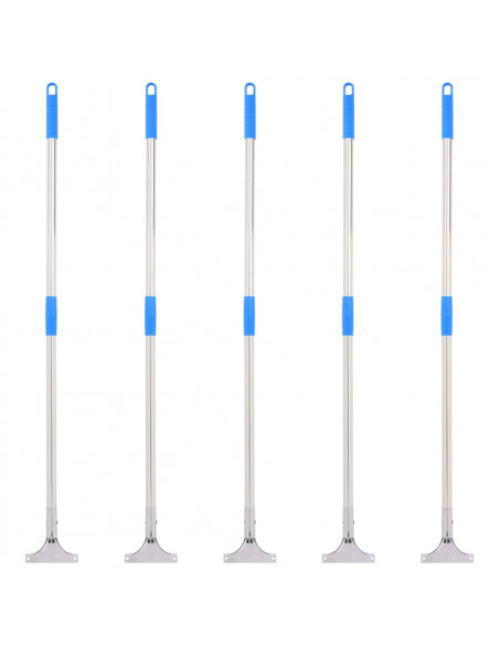 Manici per Tergipavimento 5pz 119,5cm in Acciaio e Plastica