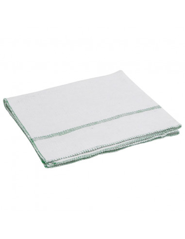 Panni per Pavimento 5pz Righe Bianche e Verdi 50x60 cm