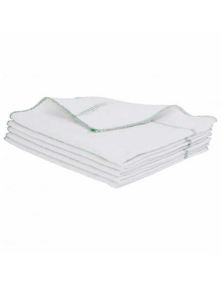 Panni per Pavimento 50 pz Righe Bianche e Verdi 50x60 cm
