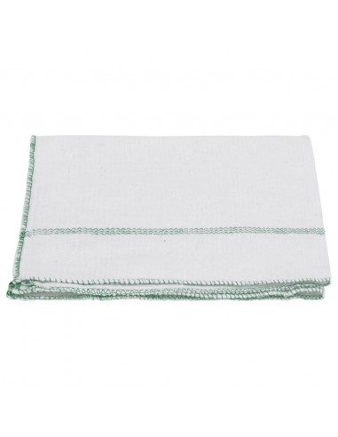 Panni per Pavimento 50 pz Righe Bianche e Verdi 50x60 cm