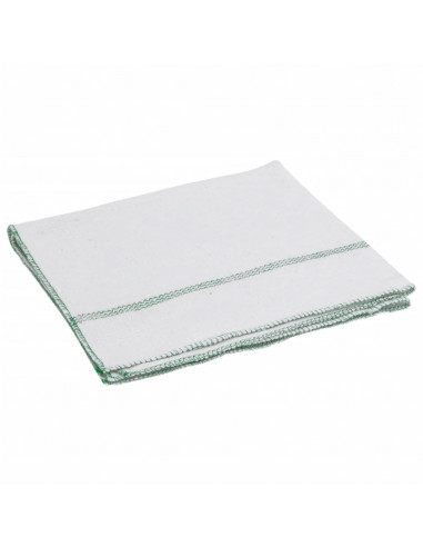 Panni per Pavimento 10 pz Righe Bianche e Verdi 50x60 cm