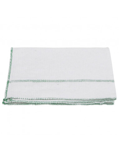 Panni per Pavimento 10 pz Righe Bianche e Verdi 50x60 cm