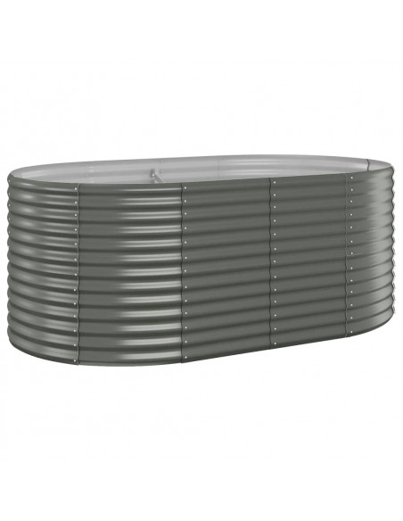 Letto Giardino Acciaio Verniciato a Polvere 175x100x68cm Grigio