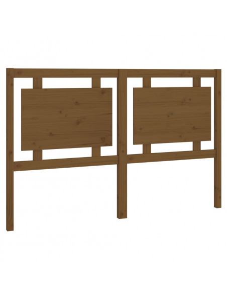 Testiera per Letto Miele 155,5x4x100 cm Legno Massello di Pino