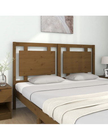 Testiera per Letto Miele 155,5x4x100 cm Legno Massello di Pino