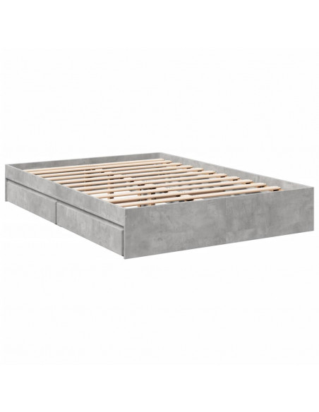 Giroletto Cassetti Grigio Cemento 120x200 cm Legno Multistrato